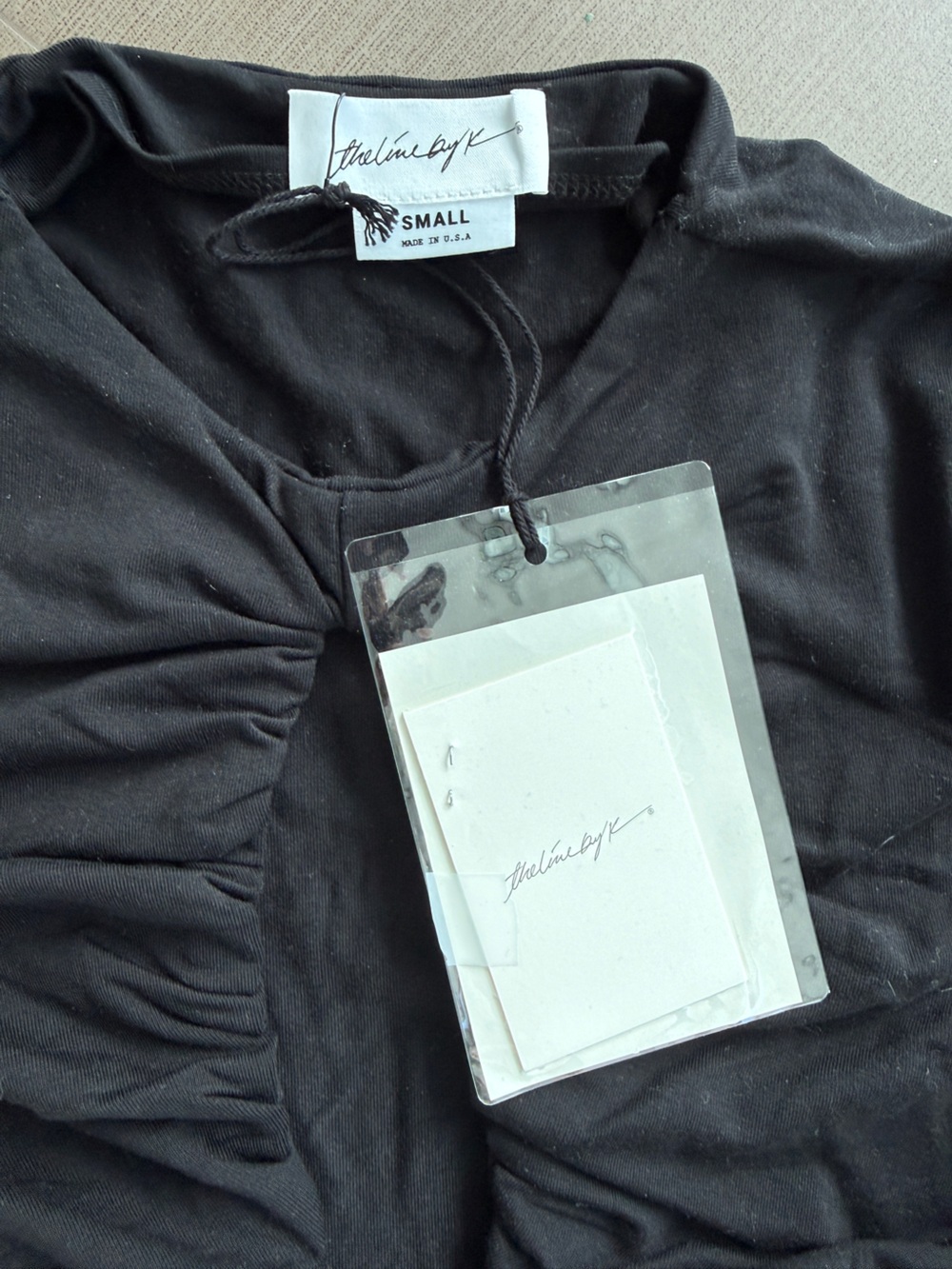 The Line by K Black Ruched Keyhole Long-Sleeve Top - Picture 6 of 6